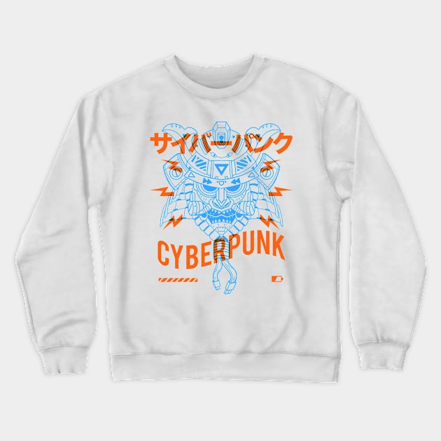 Samurai Cyberpunk Crewneck Sweatshirt by Area999